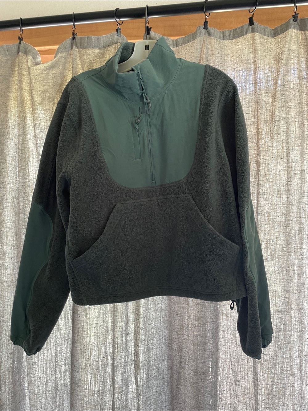 lululemon athletica Green Fleece Pullover Jacket
